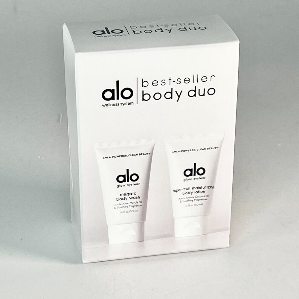 Alo Yoga Bestseller Body Duo Mega-C Body Wash Superfruit Body Lotion Travel 2x 1